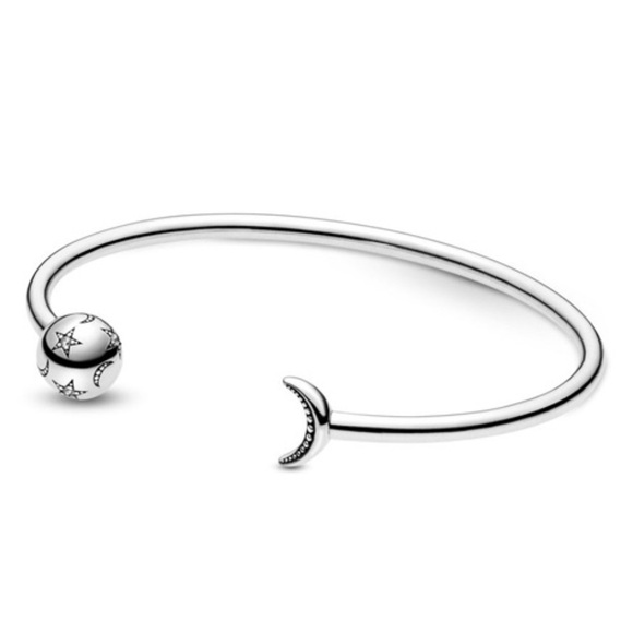 Moon and Stars Open Bangle - Picture 1 of 3